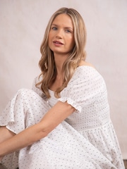 Платье миди белого цвета Lakeland Clothing Ava 100% из хлопка - Image 2 of 7