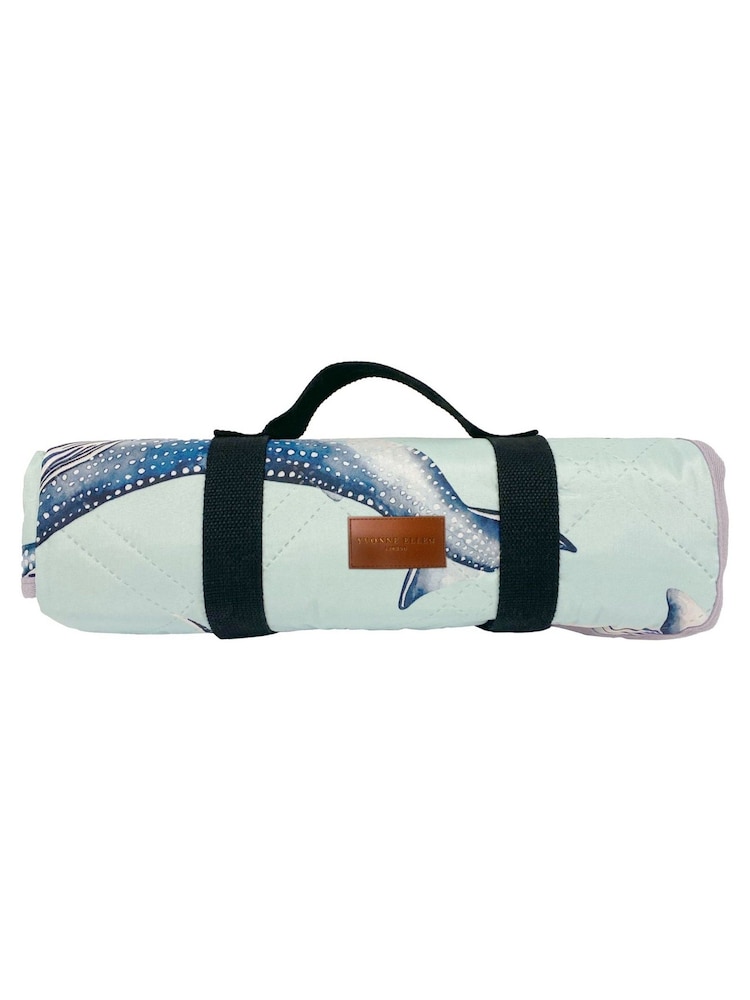 Yvonne Ellen Blue Whales Picnic Blanket - Image 1 of 1 Yvonne Ellen Blue Whales Picnic Blanket - Image 1 of 1