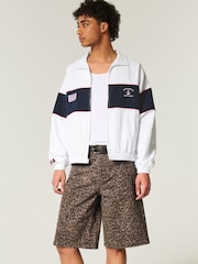 Hollister Blue Back Logo Bomber Jacket - Image 1 of 6