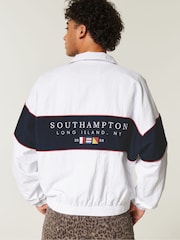 Hollister Blue Back Logo Bomber Jacket - Image 2 of 6