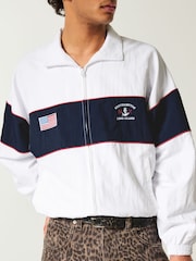 Hollister Blue Back Logo Bomber Jacket - Image 3 of 6
