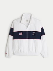 Hollister Blue Back Logo Bomber Jacket - Image 4 of 6