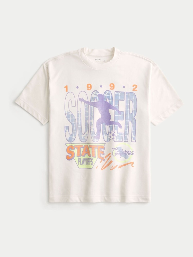 Hollister Boxy Cream T-Shirt - Bild 1 von 1