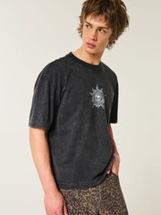 Hollister Boxy Cropped Graphic Print 100% Cotton T-Shirt - Image 3 of 5