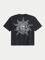 Hollister Boxy Cropped Graphic Print 100% Cotton T-Shirt - Image 5 of 5