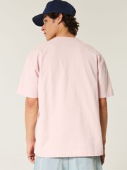 Hollister Crew Neck Boxy 100% Cotton Pink T-Shirt - Image 2 of 3