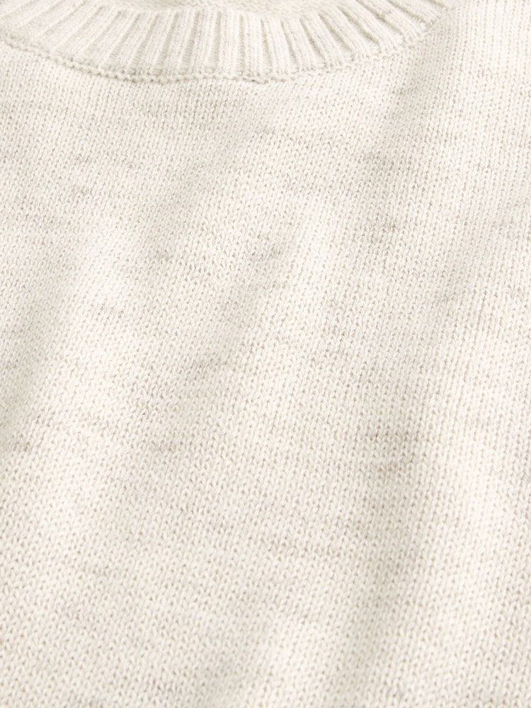 Hollister Cream Lightweight Knitted T-Shirt - Image 5 of 5