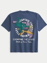 Hollister Blue Short Sleeve Graphic T-Shirt - Image 2 of 2