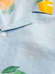 Hollister Graphic Print Linen Short Sleeve Shirt - Image 5 of 5