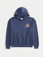 Hollister Blue Graphic Print Hoodie - Imagen 3 de 4