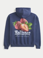 Hollister Blue Graphic Print Hoodie - Imagen 4 de 4