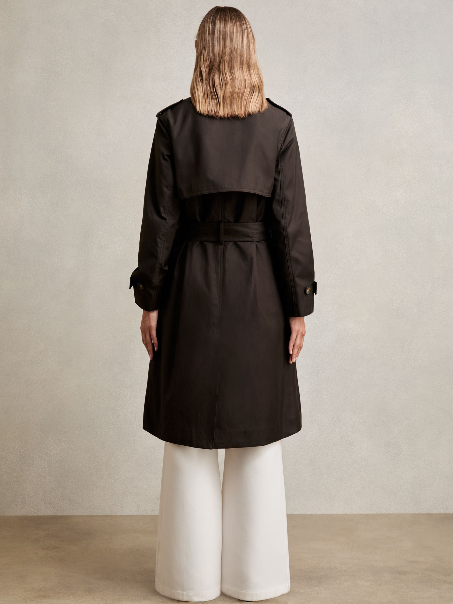 Buy Reiss Chocolate Brown Azura Hooded Insert Trench Coat from