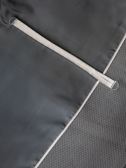 Charcoal Grey Skinny Fit Inset Lapel Detail Tuxedo Suit Jacket - Image 9 of 10