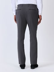 Charcoal Grey Skinny Fit Tuxedo Suit Trousers - Image 3 of 8