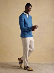 Joules Summer Slub Navy Blue Rugby Shirt - Image 6 of 9