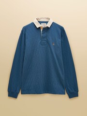 Joules Summer Slub Navy Blue Rugby Shirt - Image 9 of 9