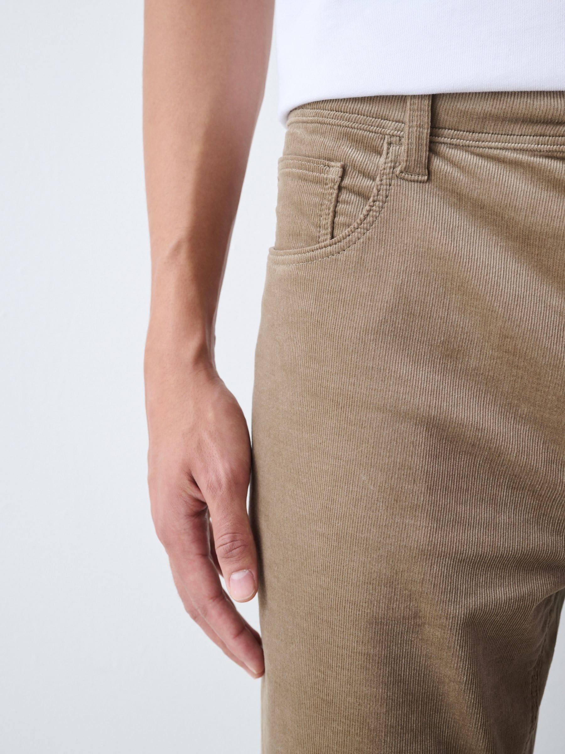 Buy Sand Slim Fit Motionflex Corduroy Stretch Trousers from the