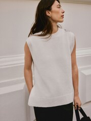 Ecru Alpaca Wool blend Tank - Image 1 of 7