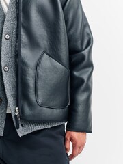 Universal Works Black Gower Shearling Jacket - Image 6 of 7
