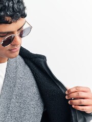 Universal Works Black Gower Shearling Jacket - Image 7 of 7
