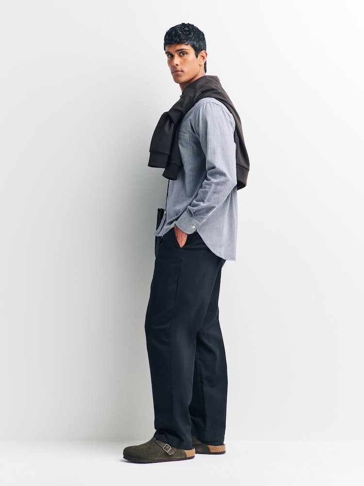 Universal Works Blue Lazy Day Shirt - Image 6 of 6