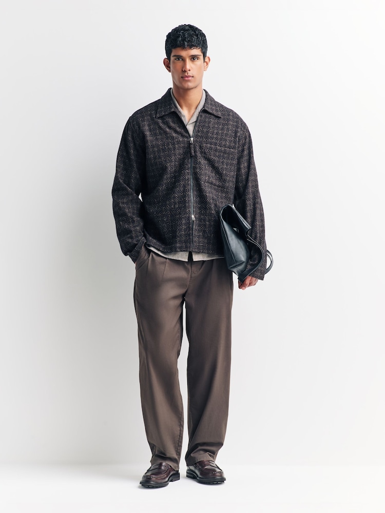 Universal Works Brown Zip Shirt - Image 1 of 6