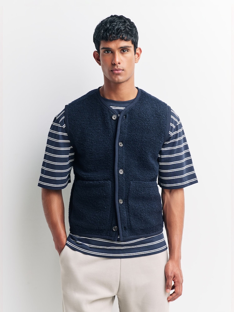 Universal Works Blue Lancaster Gilet - Image 1 of 6 Universal Works Blue Lancaster Gilet - Image 1 of 6