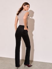 Friends Like These Black Corduroy Pocket Flare Trousers - Image 2 of 5