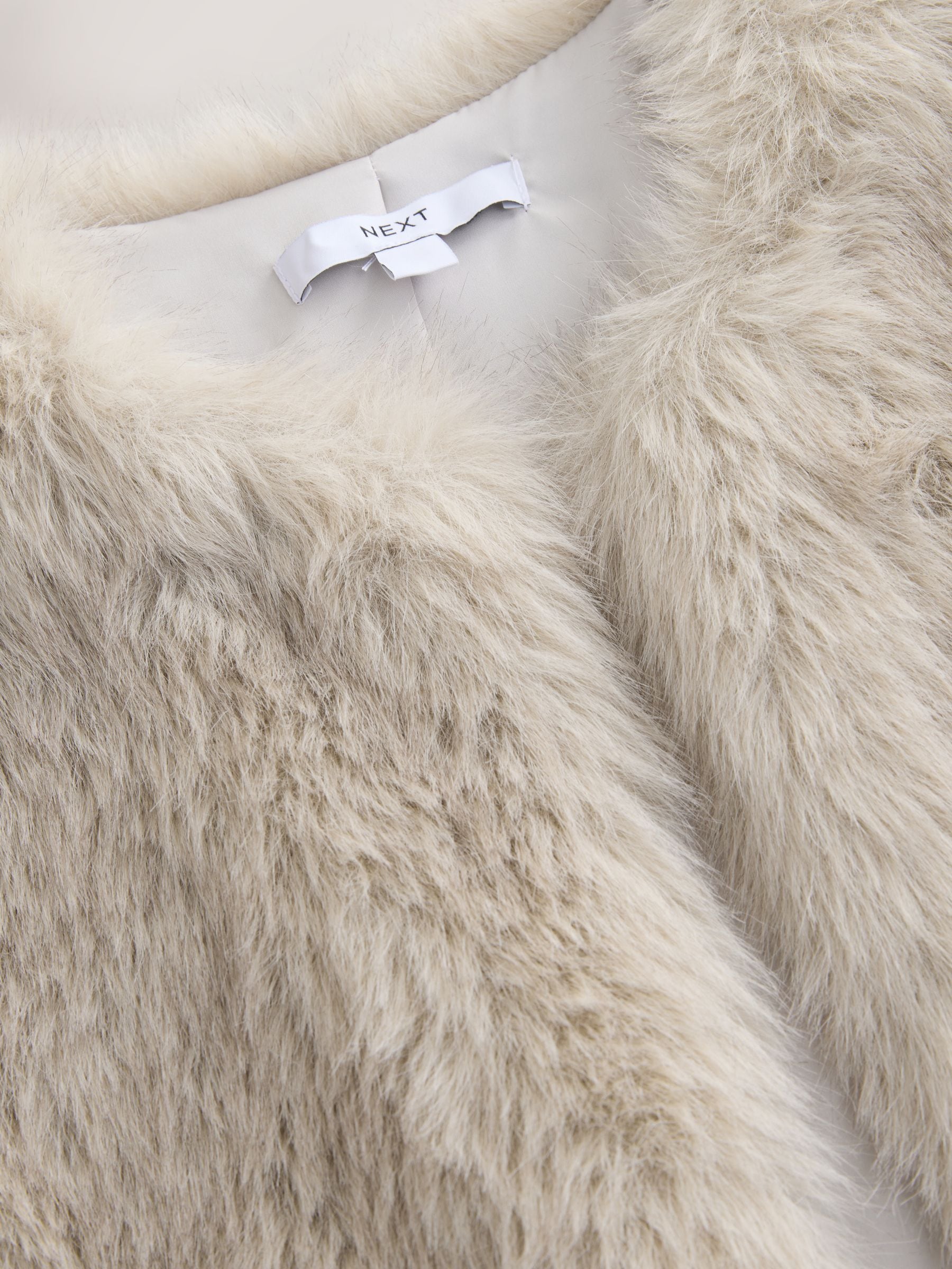 Buy Cream Faux Fur Gilet from Next USA