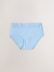 Blau - Slips aus Baumwolle und Spitze 7er-Pack - Bild 2 von 9