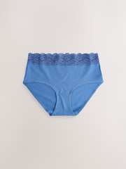 Blau - Slips aus Baumwolle und Spitze 7er-Pack - Bild 5 von 9