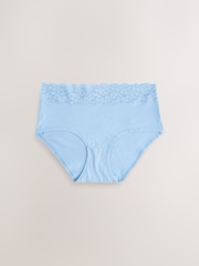 Blau - Slips aus Baumwolle und Spitze 7er-Pack - Bild 6 von 9