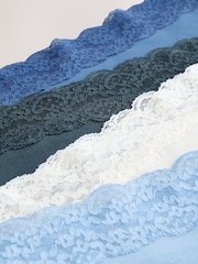 Blau - Slips aus Baumwolle und Spitze 7er-Pack - Bild 8 von 9
