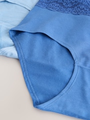 Blau - Slips aus Baumwolle und Spitze 7er-Pack - Bild 9 von 9