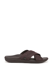 Vionic Regular Fit Tide Brown Sliders - Image 1 of 7