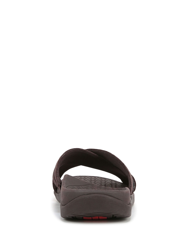 Vionic Regular Fit Tide Brown Sliders - Image 5 of 7