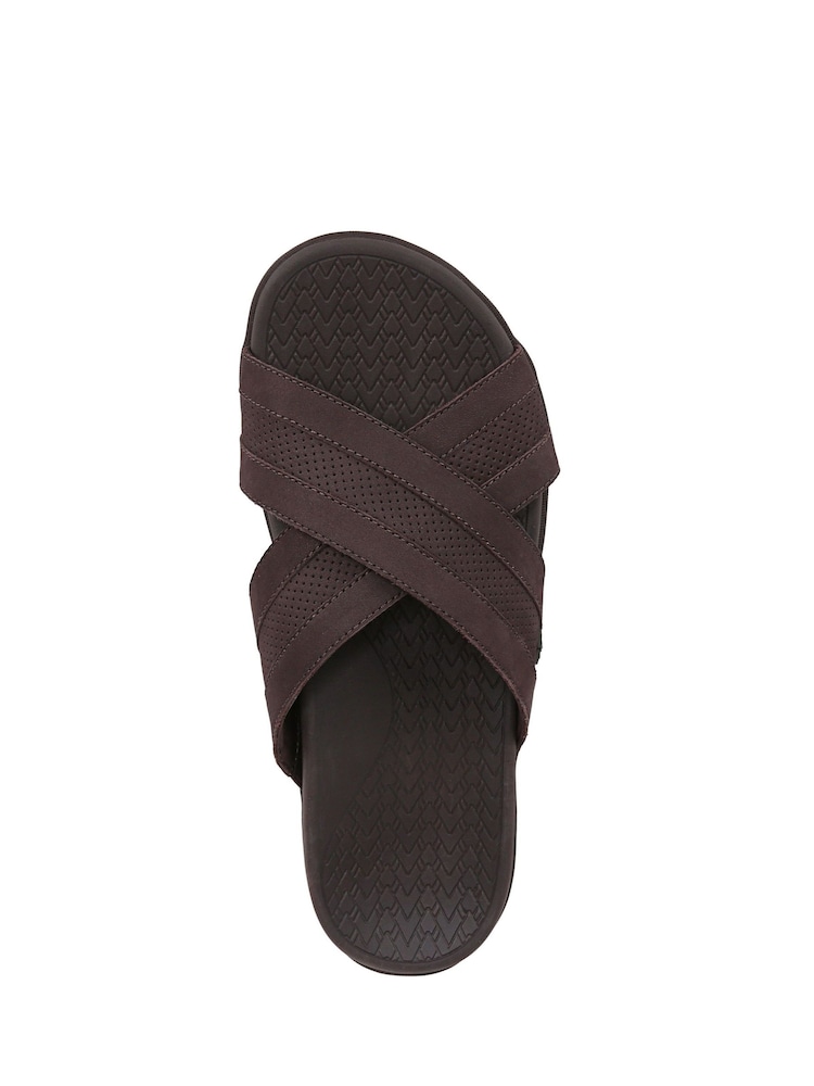 Vionic Regular Fit Tide Brown Sliders - Image 6 of 7