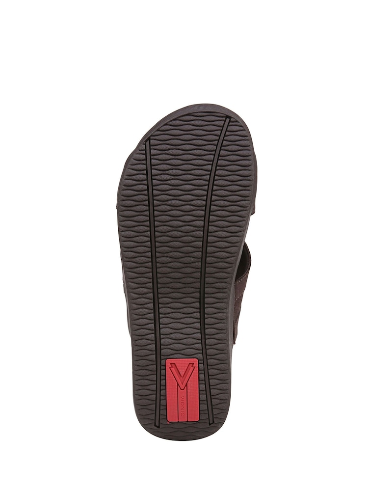 Vionic Regular Fit Tide Brown Sliders - Image 7 of 7