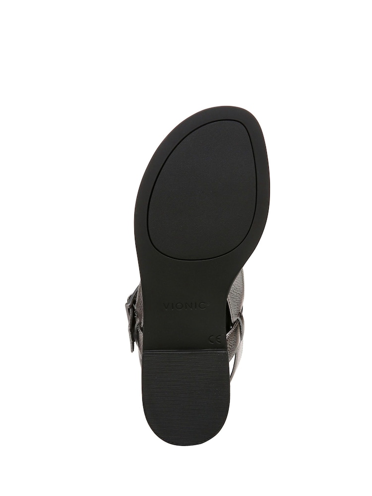 Vionic Cream Cora Regular Fit Toe Post Sandals - Image 7 of 7