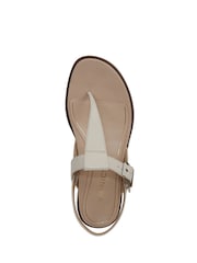 Vionic Cream Cora Regular Fit Toe Post Sandals - Image 6 of 7