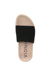 Vionic Regular Fit Evie Knit Black Sliders - Image 6 of 7