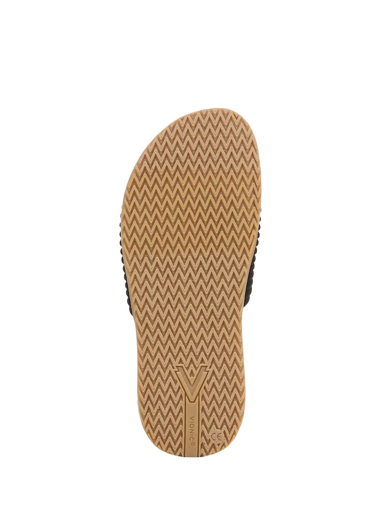 Vionic Regular Fit Evie Knit Black Sliders - Image 7 of 7