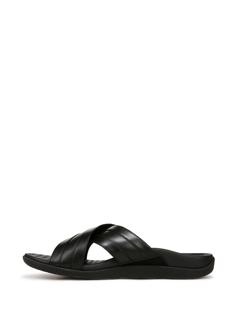 Vionic Regular Fit Tide Brown Sliders - Image 2 of 7