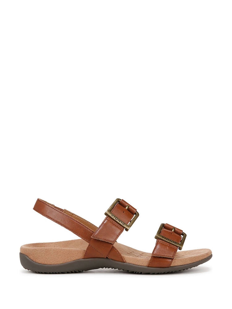 Vionic Reese Wide Fit Brown Sandals - Image 1 of 7