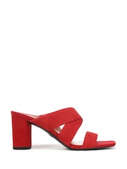Vionic Wide Fit Merlot Heeled Sandals - Image 1 of 7