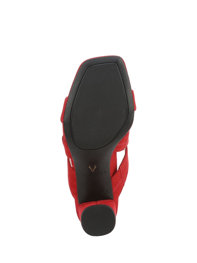 Vionic Wide Fit Merlot Heeled Sandals - Image 7 of 7