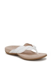 Vionic Bella Braid Regular Fit Toe Post White Sandals - Image 3 of 6