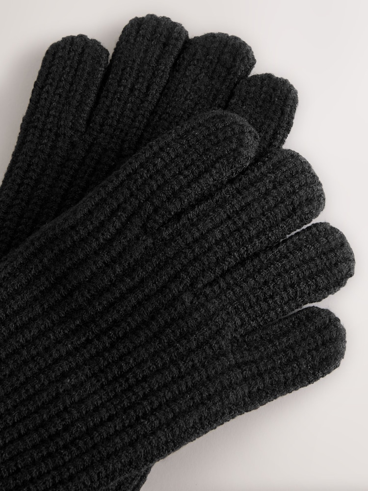 Black Knitted Gloves (3-16yrs) - Image 2 of 3