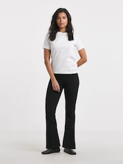 Simply Be Black Flared Pull On Jeggings - Image 1 of 4
