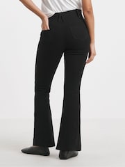 Simply Be Black Flared Pull On Jeggings - Image 2 of 4